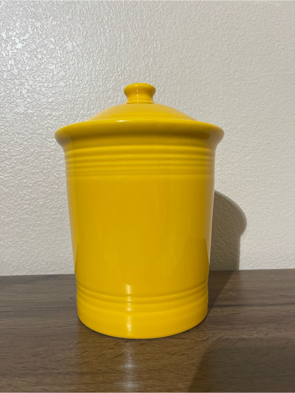 Fiesta Yellow Ceramic Canister with Lid